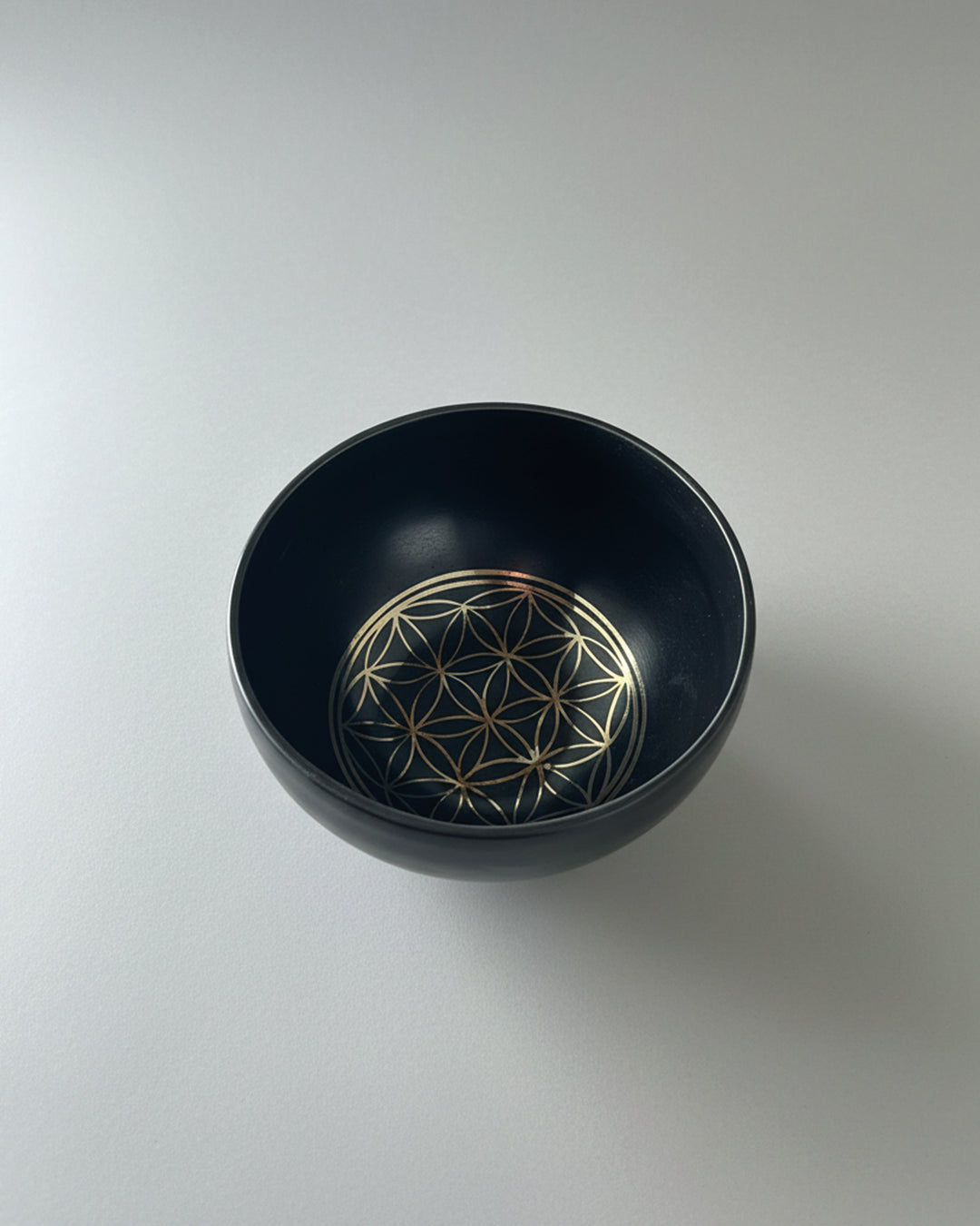 Cuenco Flor de Vida Negro