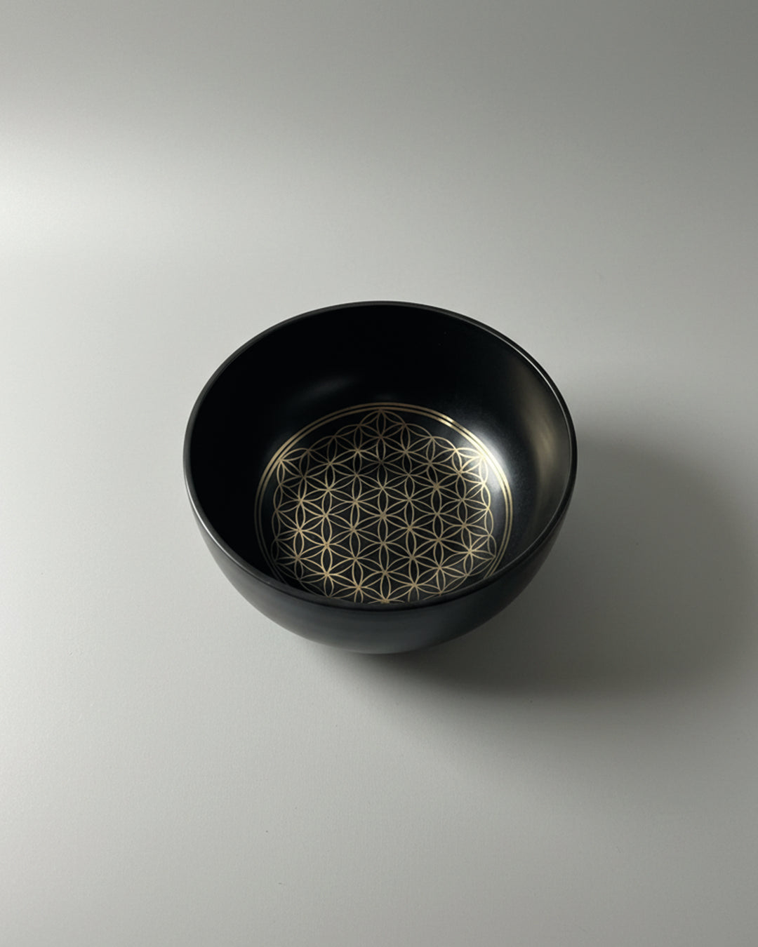 Cuenco Flor de Vida Negro